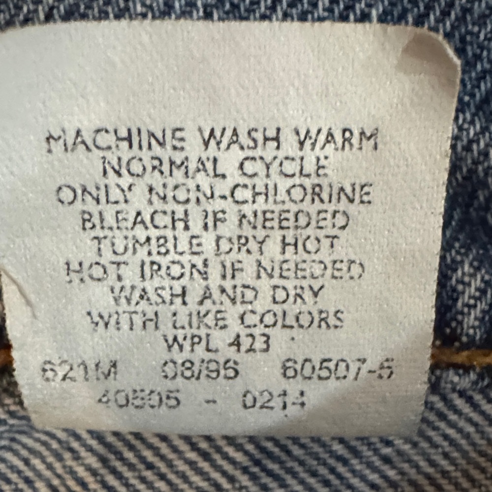 Levi's Vintage 90’s Orange Tab Relaxed Fit Jeans — Medium Blue Denim - Picture 6 of 7